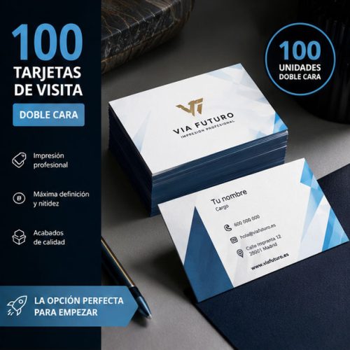 100 Tarjetas de Visita Doble Cara