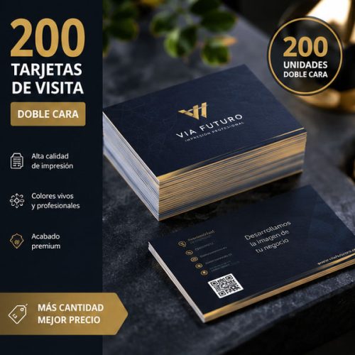 200 Tarjetas de Visita Doble Cara
