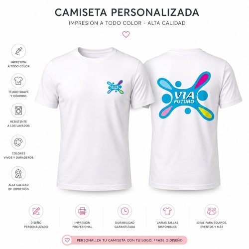 Camiseta logo frontal y trasero