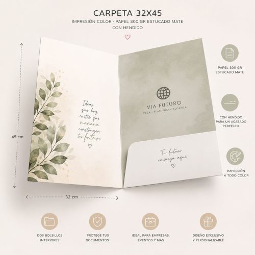 Carpeta 32x45 abierta